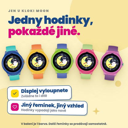 Dětské volací GPS hodinky KLOKI Moon - Modré