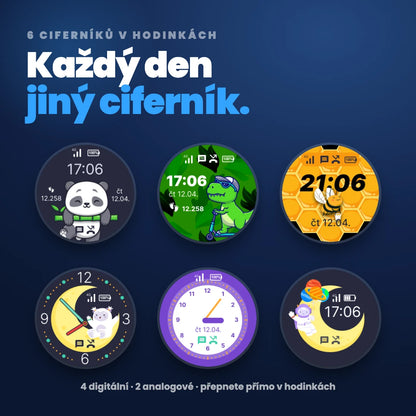 Dětské volací GPS hodinky KLOKI Moon - Modré