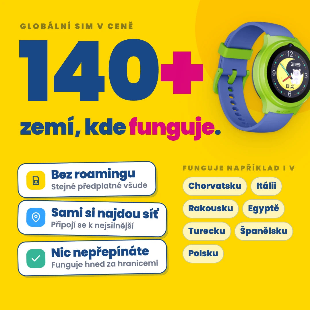 Dětské volací GPS hodinky KLOKI Moon - Modré