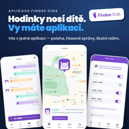 Dětské volací GPS hodinky KLOKI Moon - Modré