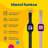 KLOKI Star gyerek GPS telefonóra hívásfunkcióval - fekete | akciós csomag