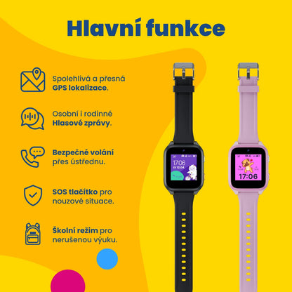 KLOKI Star gyerek GPS telefonóra hívásfunkcióval - fekete | akciós csomag