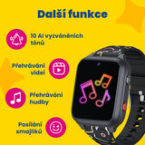 KLOKI Star gyerek GPS telefonóra hívásfunkcióval - fekete | akciós csomag