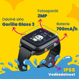 KLOKI Star gyerek GPS telefonóra hívásfunkcióval - fekete | akciós csomag