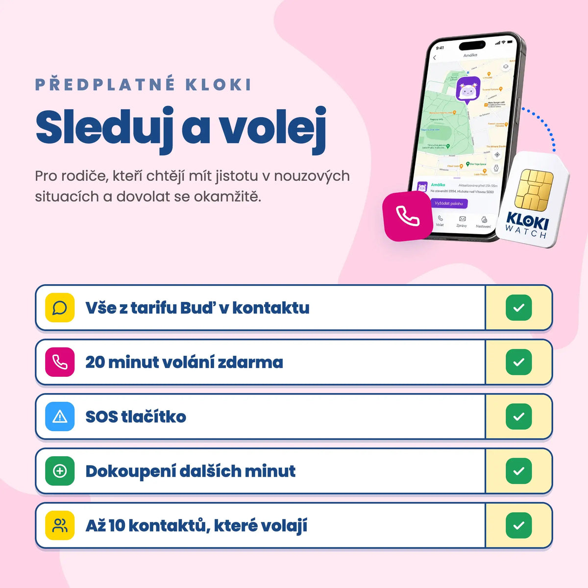 Předplatné KLOKI – Sleduj a volej, co obsahuje