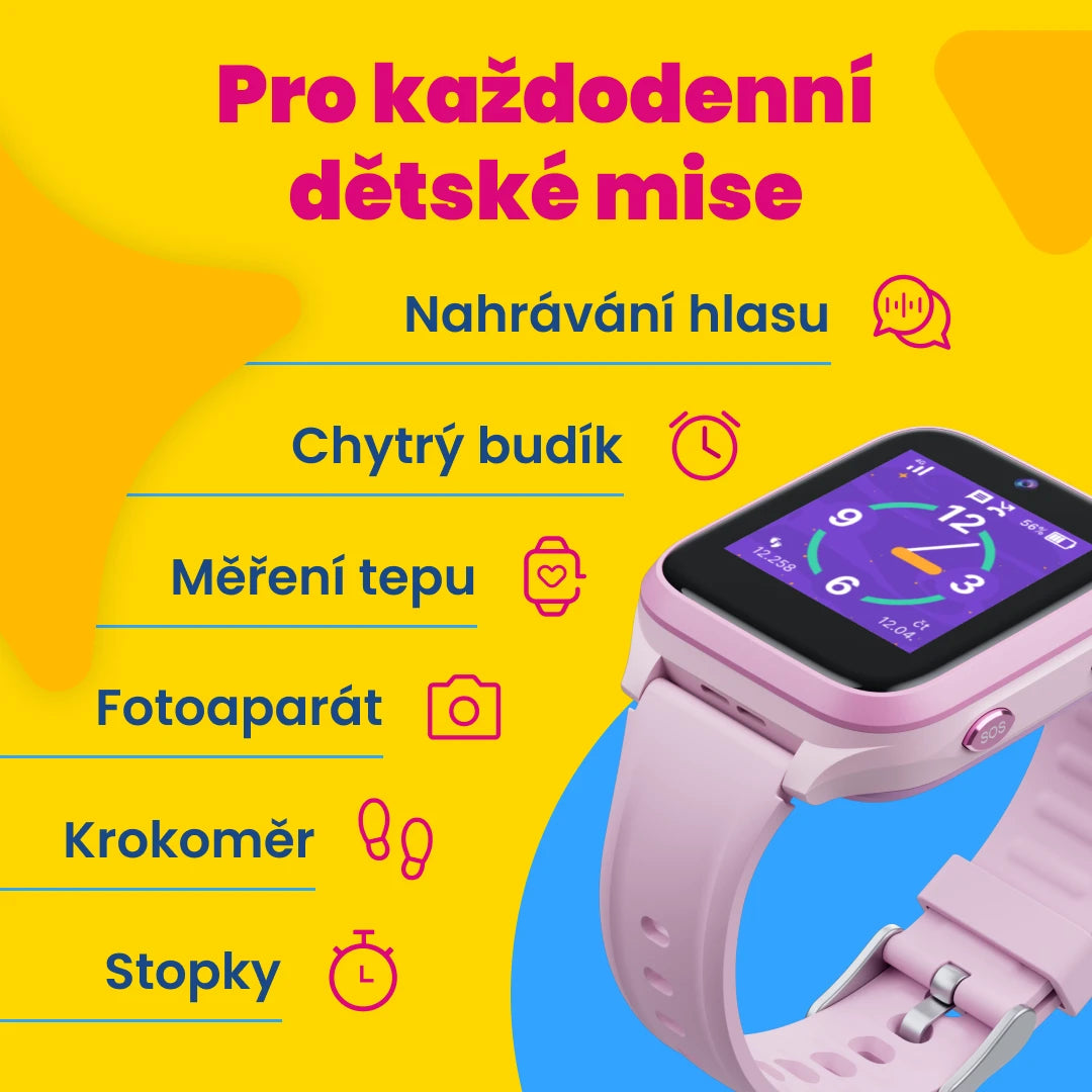 KLOKI Star gyerek GPS telefonóra hívásfunkcióval - fekete | akciós csomag