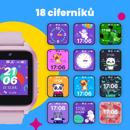 KLOKI Star gyerek GPS telefonóra hívásfunkcióval - fekete | akciós csomag