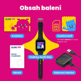 KLOKI Star gyerek GPS telefonóra hívásfunkcióval - fekete | akciós csomag