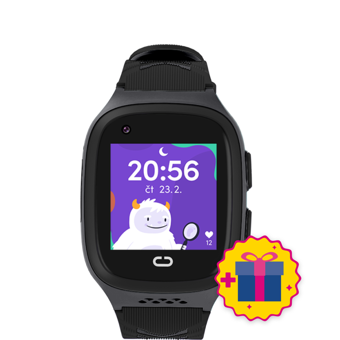 Gyermek GPS okosóra KLOKI - Fekete