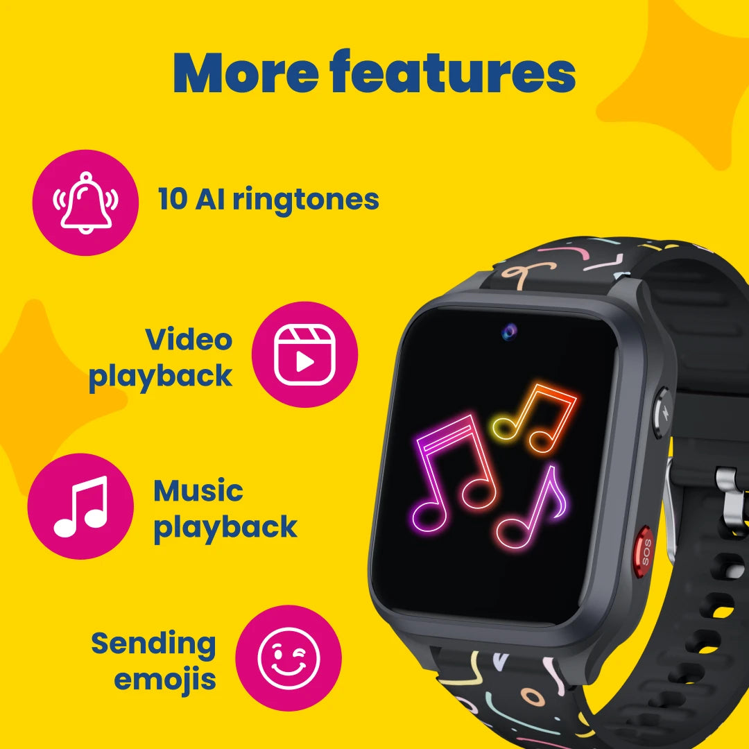Children's GPS Calling Watch KLOKI Star - Black + Gift