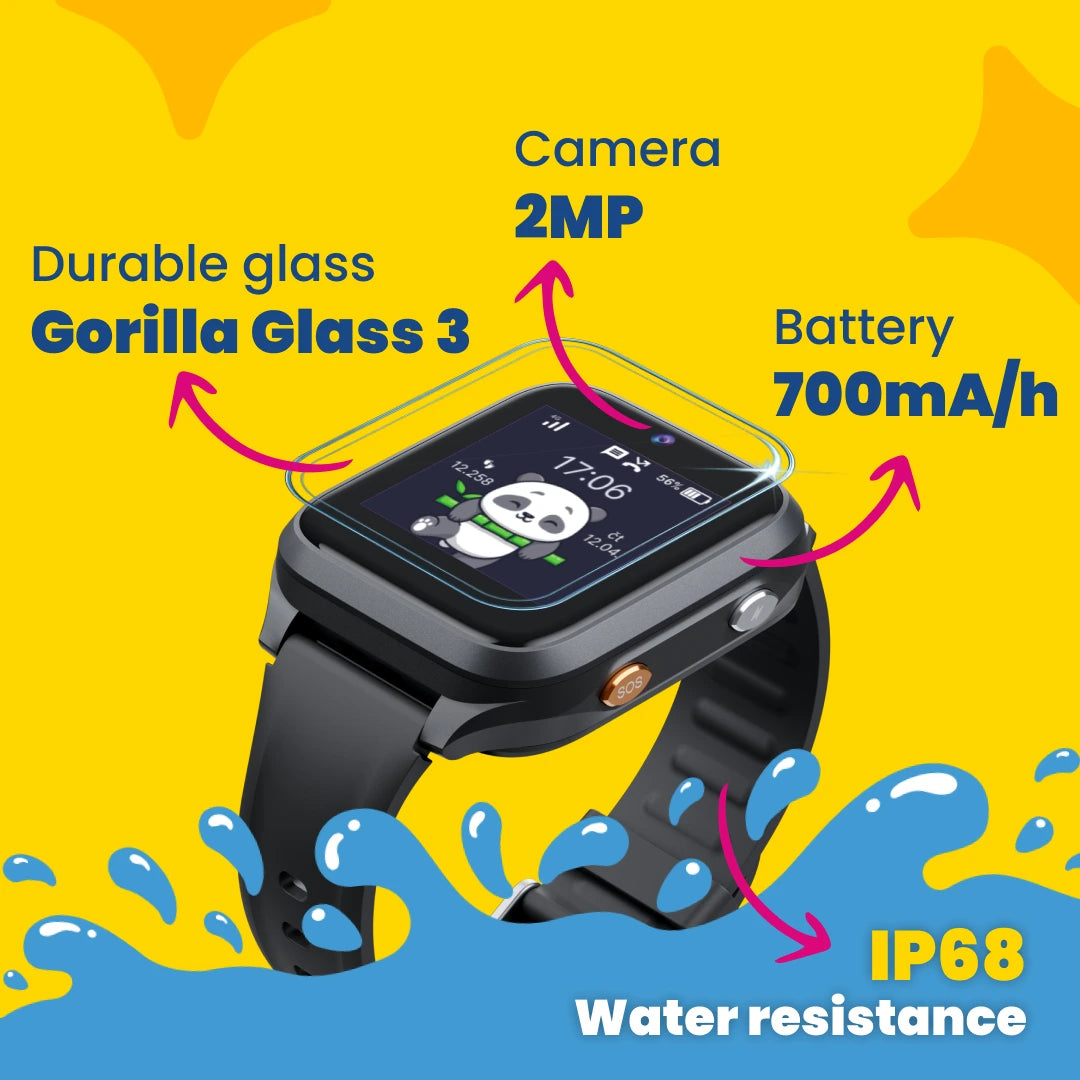 Children's GPS Calling Watch KLOKI Star - Black + Gift