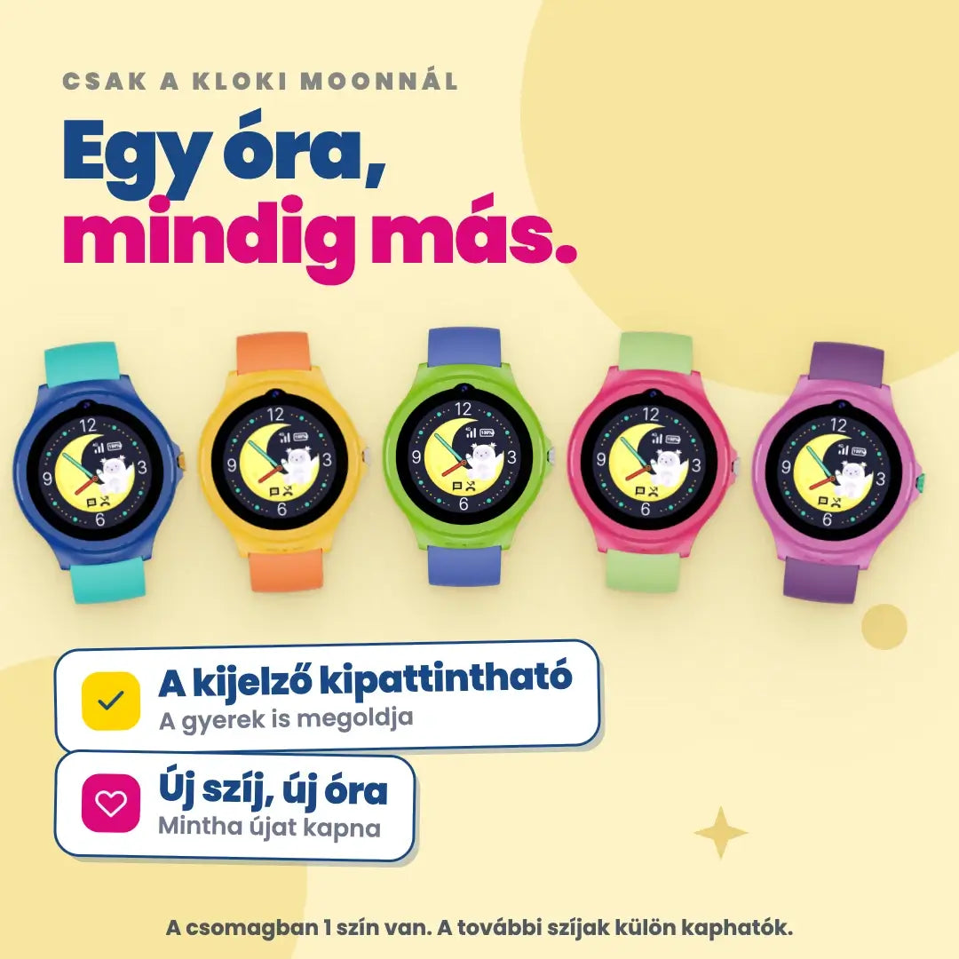 KLOKI Moon gyerek GPS-hívóóra - Kék