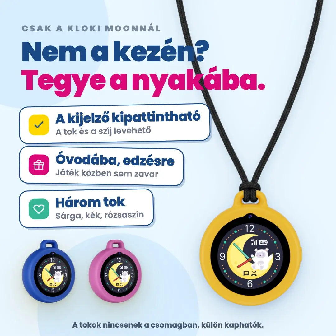 KLOKI Moon gyerek GPS-hívóóra - Kék