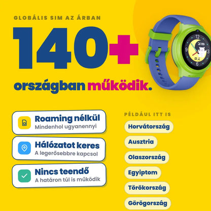 KLOKI Moon gyerek GPS-hívóóra - Kék