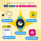 KLOKI Moon gyerek GPS-hívóóra - Kék