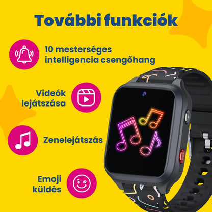 GPS-es gyerek okosóra hívásfunkcióval KLOKI Star - Rózsaszín