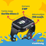 GPS-es gyerek okosóra hívásfunkcióval KLOKI Star - Rózsaszín