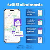 GPS-es gyerek okosóra hívásfunkcióval KLOKI Star - Rózsaszín