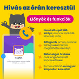 GPS-es gyerek okosóra hívásfunkcióval KLOKI Star - Rózsaszín