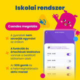 GPS-es gyerek okosóra hívásfunkcióval KLOKI Star - Rózsaszín