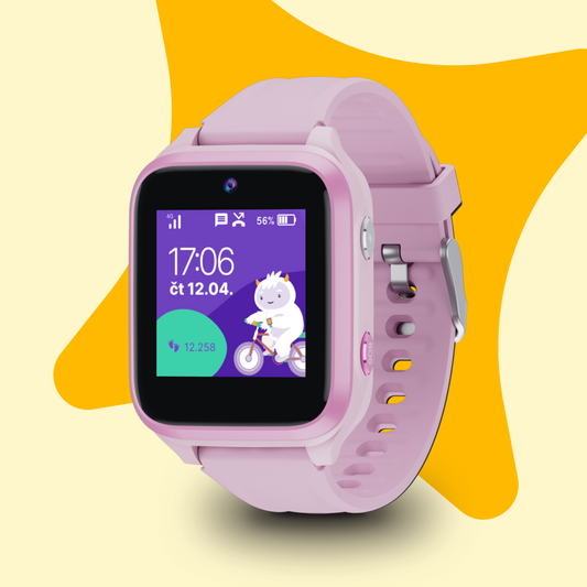 Dětské volací GPS hodinky KLOKI Star - Růžové