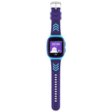 Chytré dětské hodinky KLOKI s modrým tělem a tmavě modrým silikonovým řemínkem s modrými detaily a kovovou přezkou.