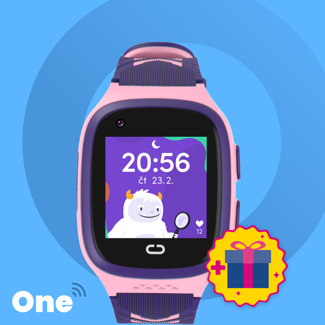 Gyerek hívó GPS karóra KLOKI One - Růzsaszín