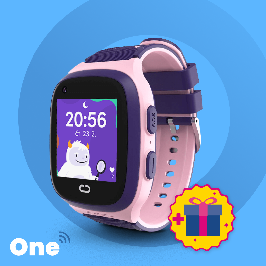 Gyerek hívó GPS karóra KLOKI One - Růzsaszín