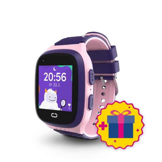 Dětské volací GPS hodinky KLOKI - Růžové